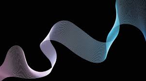 Abstract wave arcs against a dark background representing the calm, continuous quality of mindful awareness